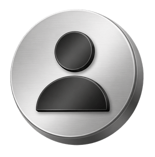 Decorative 3D silver avatar icon representing a user, shown on the FAQ page